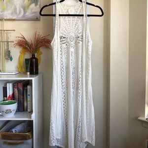 White Crochet Layering Piece